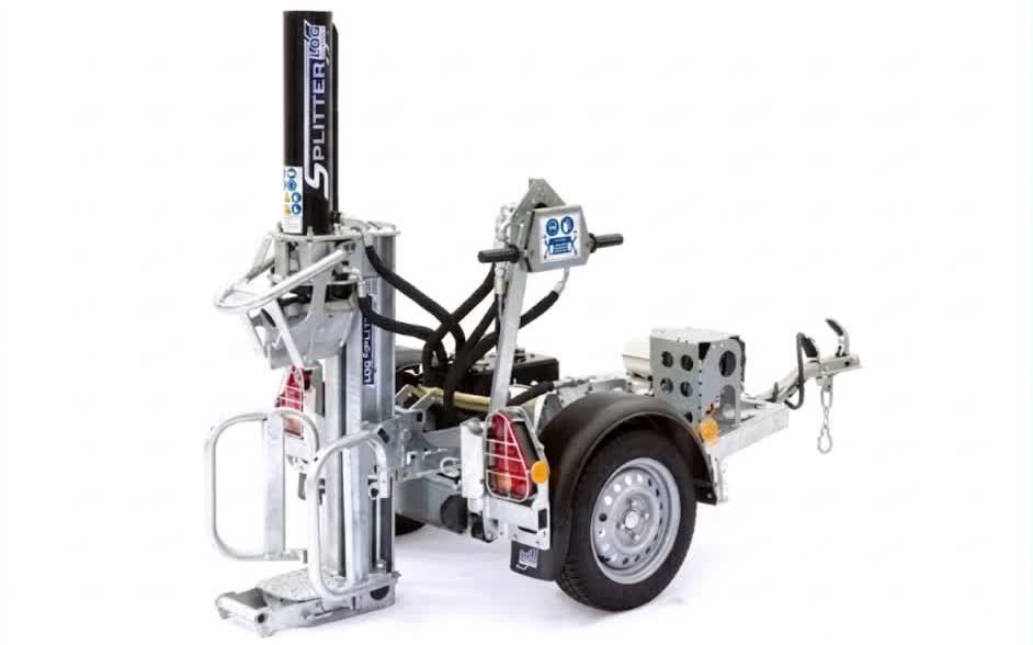 Ifor Williams LS256 — Trailer-mounted log splitter available for hire from Glyn Lomas Agri/Plant Services